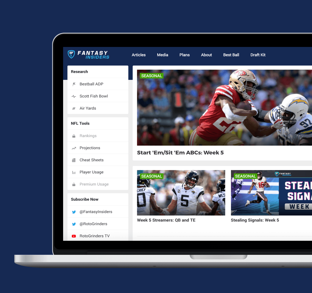 FantasyInsiders app screenshot — Results