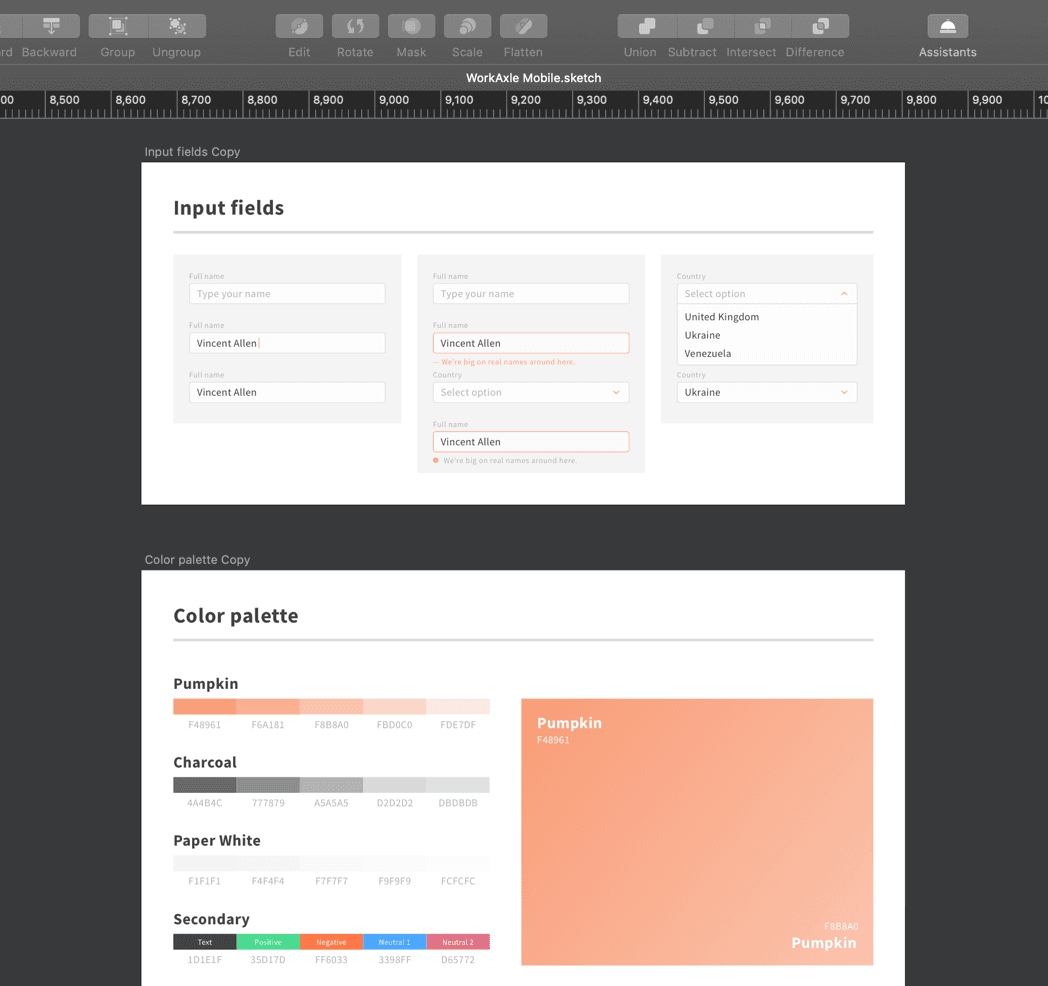WorkAxle app screenshot — Inception