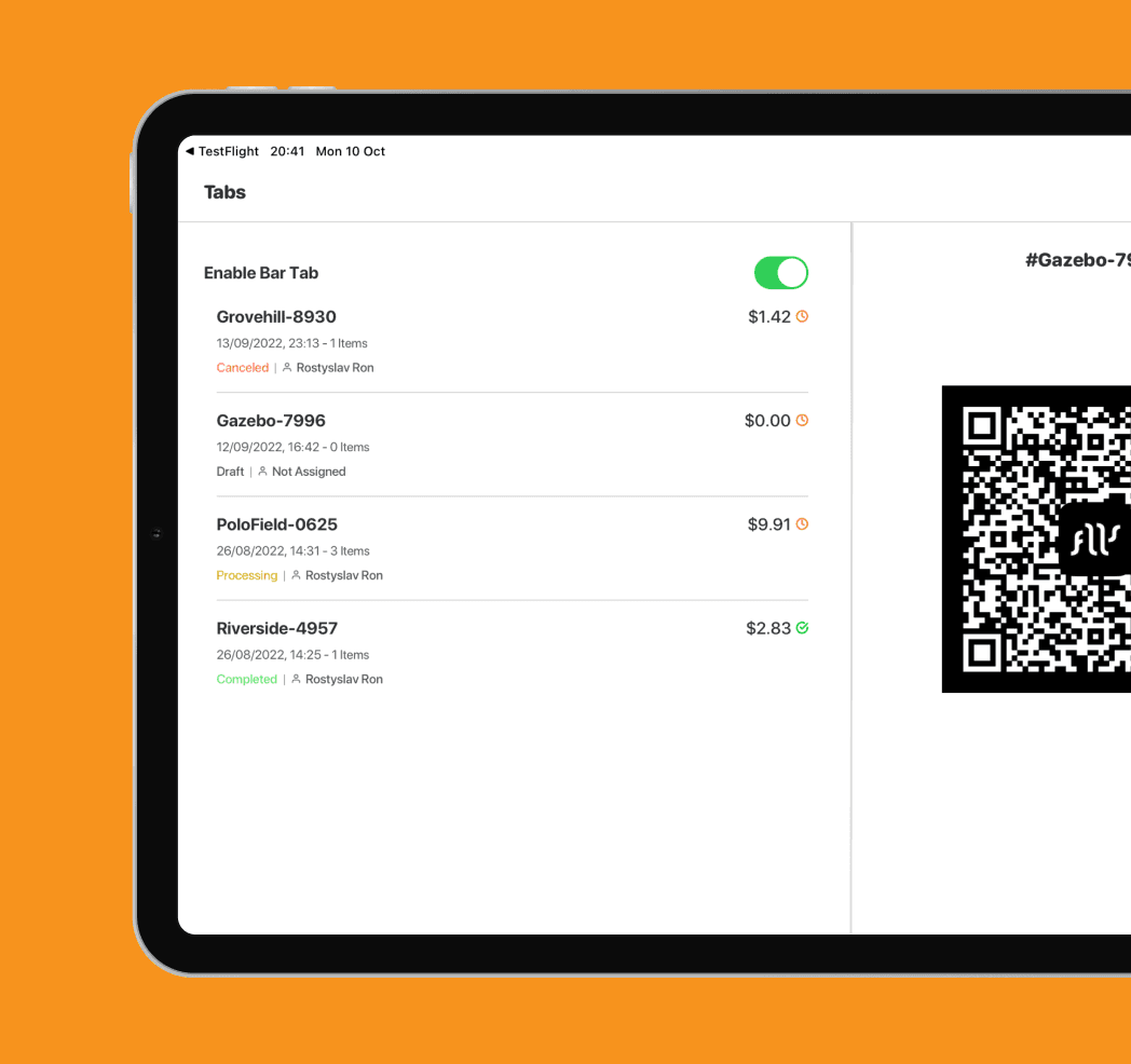 FallsPay app screenshot — Contactless Payment