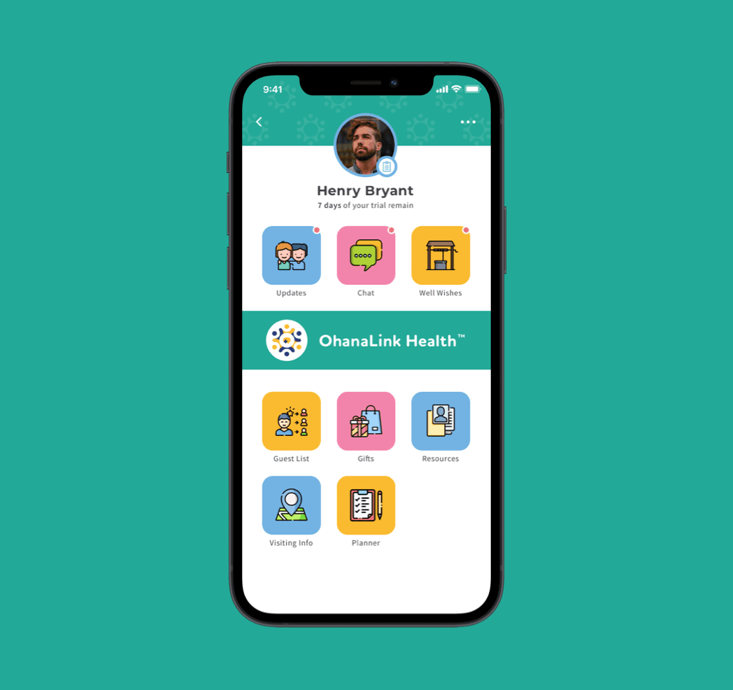 OhanaLink Technologies app screenshot — Multi-purpose waiting room