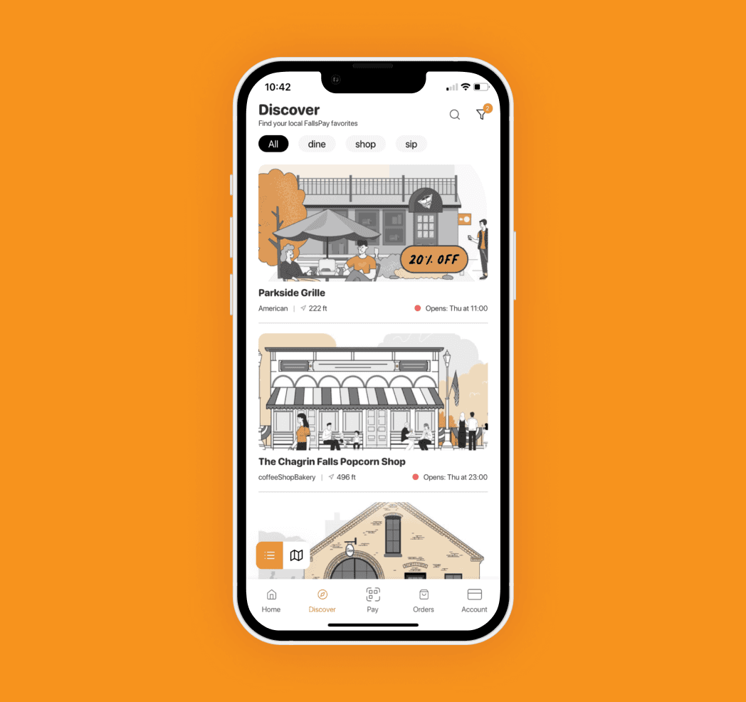 FallsPay app screenshot — Universal Rewards