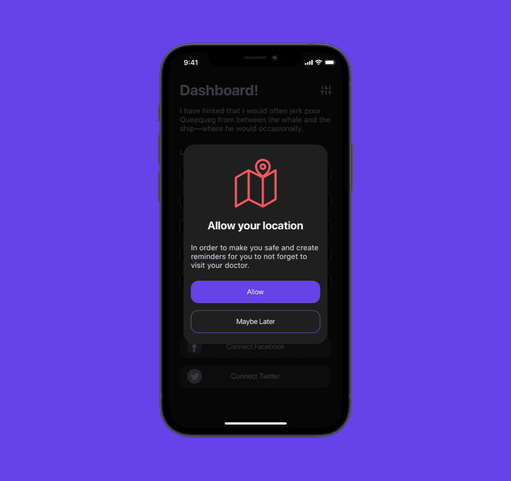 DMI app screenshot — Data collection as a core business function