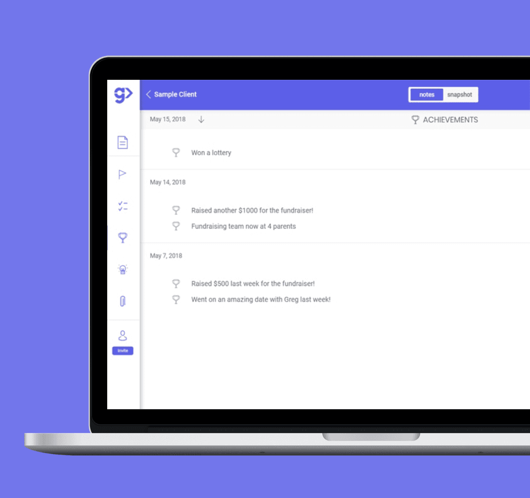 Guided app screenshot — Dead simple for a client