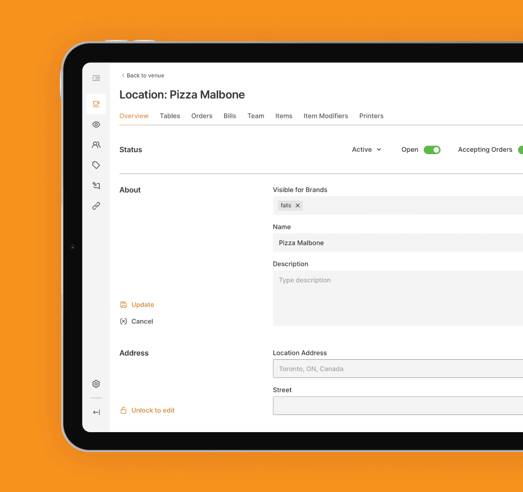 FallsPay app screenshot — Admin panel