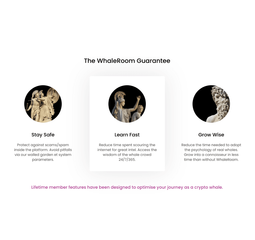 WhaleRoom app screenshot — High Level Security