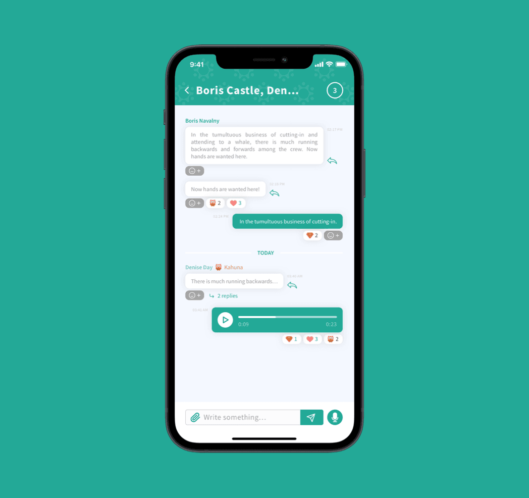 OhanaLink Technologies app screenshot — Full-featured Chat