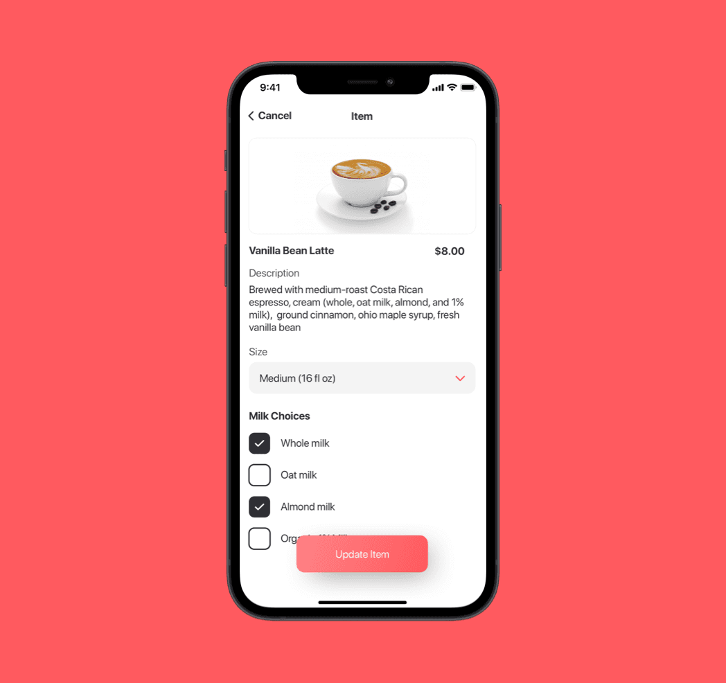 BFast app screenshot — Out-of-the-box online ordering solution for your business
