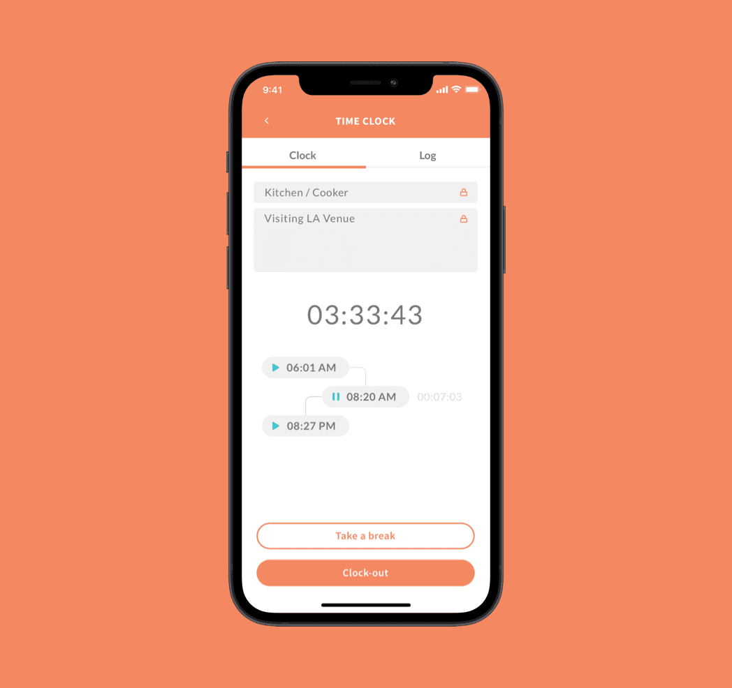WorkAxle app screenshot — Clock-In with Beacons & Face Recognition