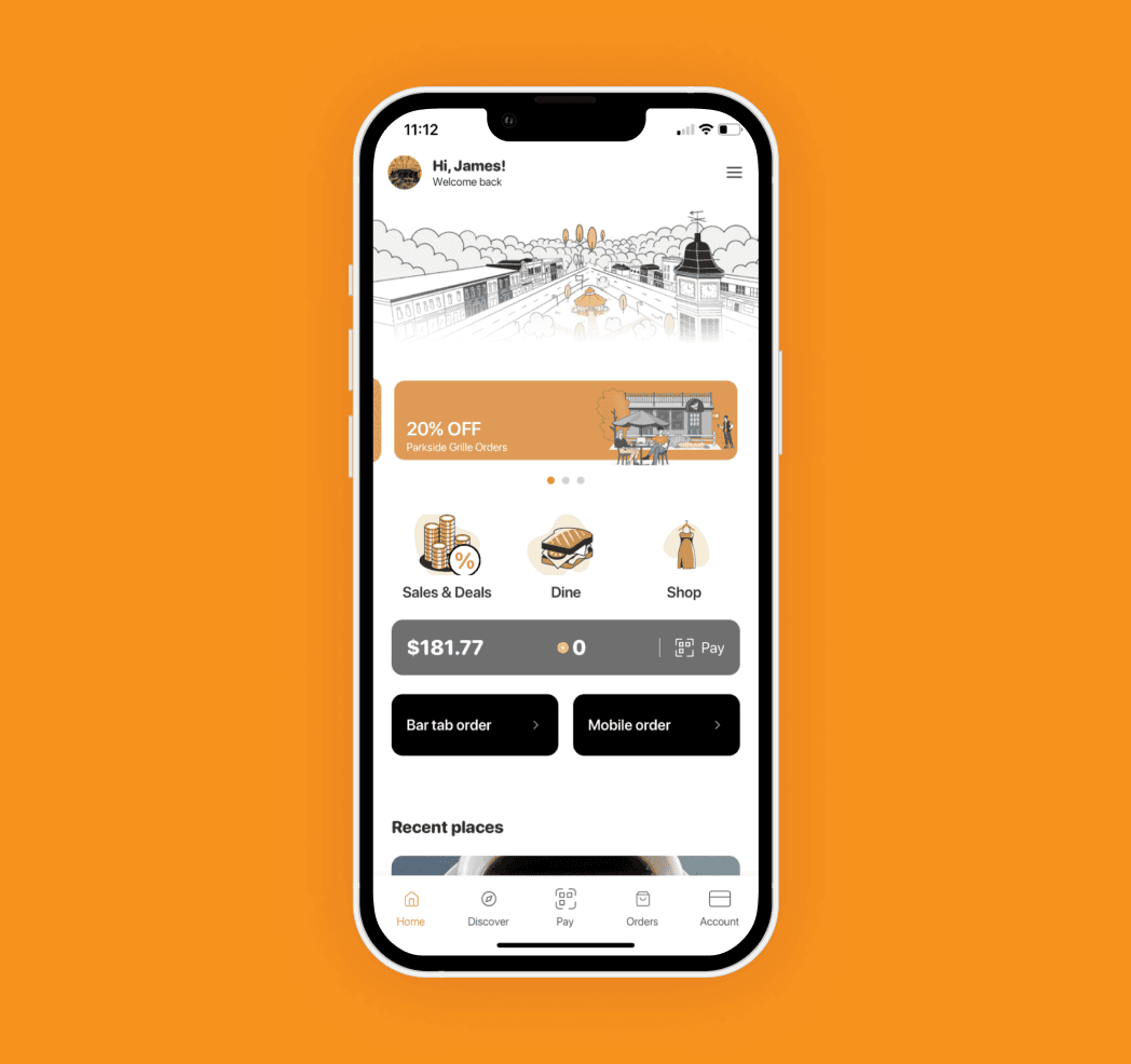 FallsPay app screenshot — Customizable Widgets
