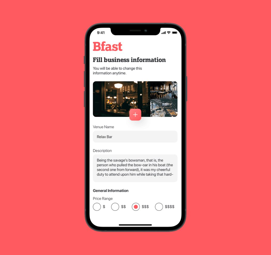 BFast app screenshot — Results