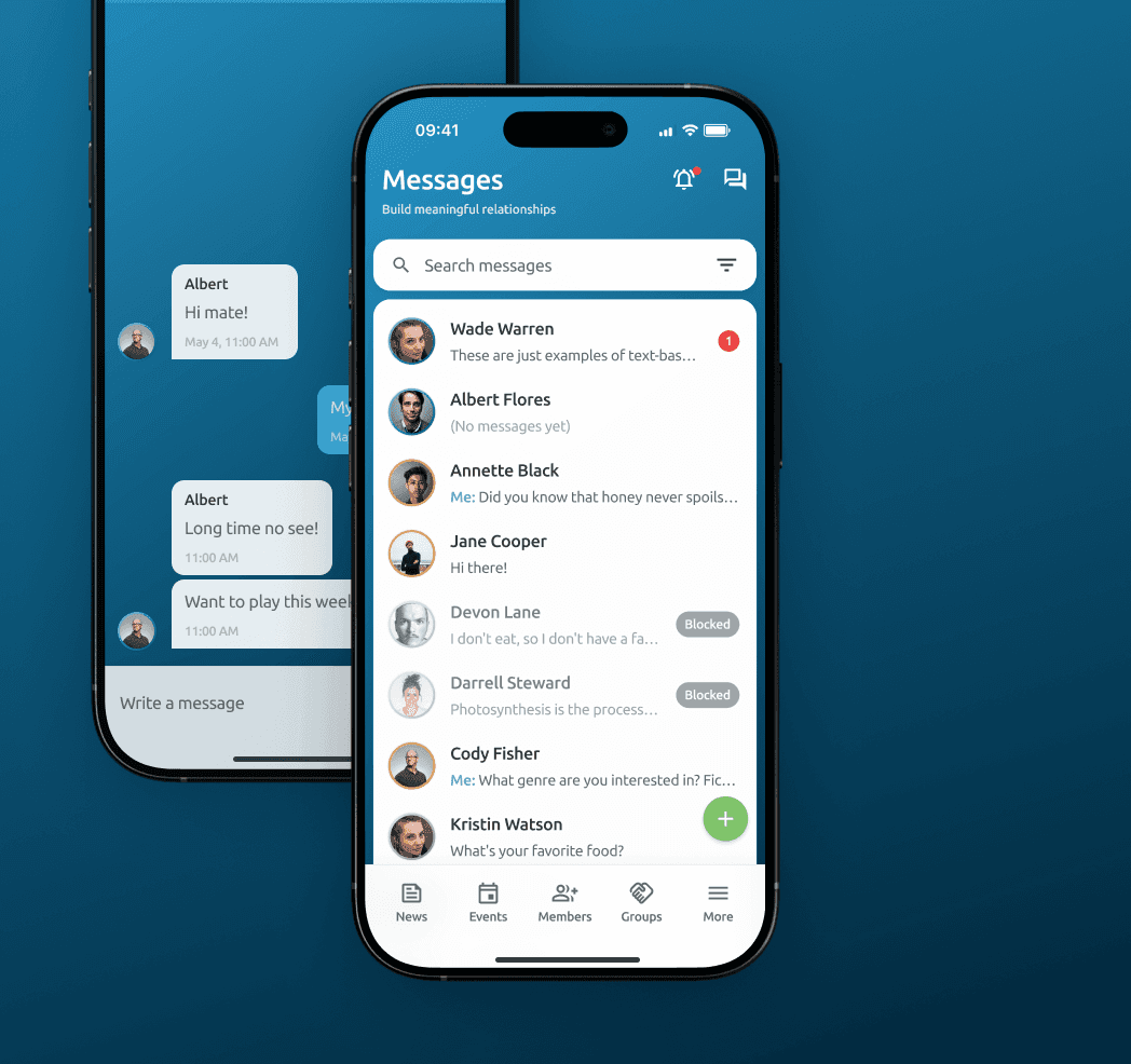EmajinGolf app app screenshot — Real-Time Chat