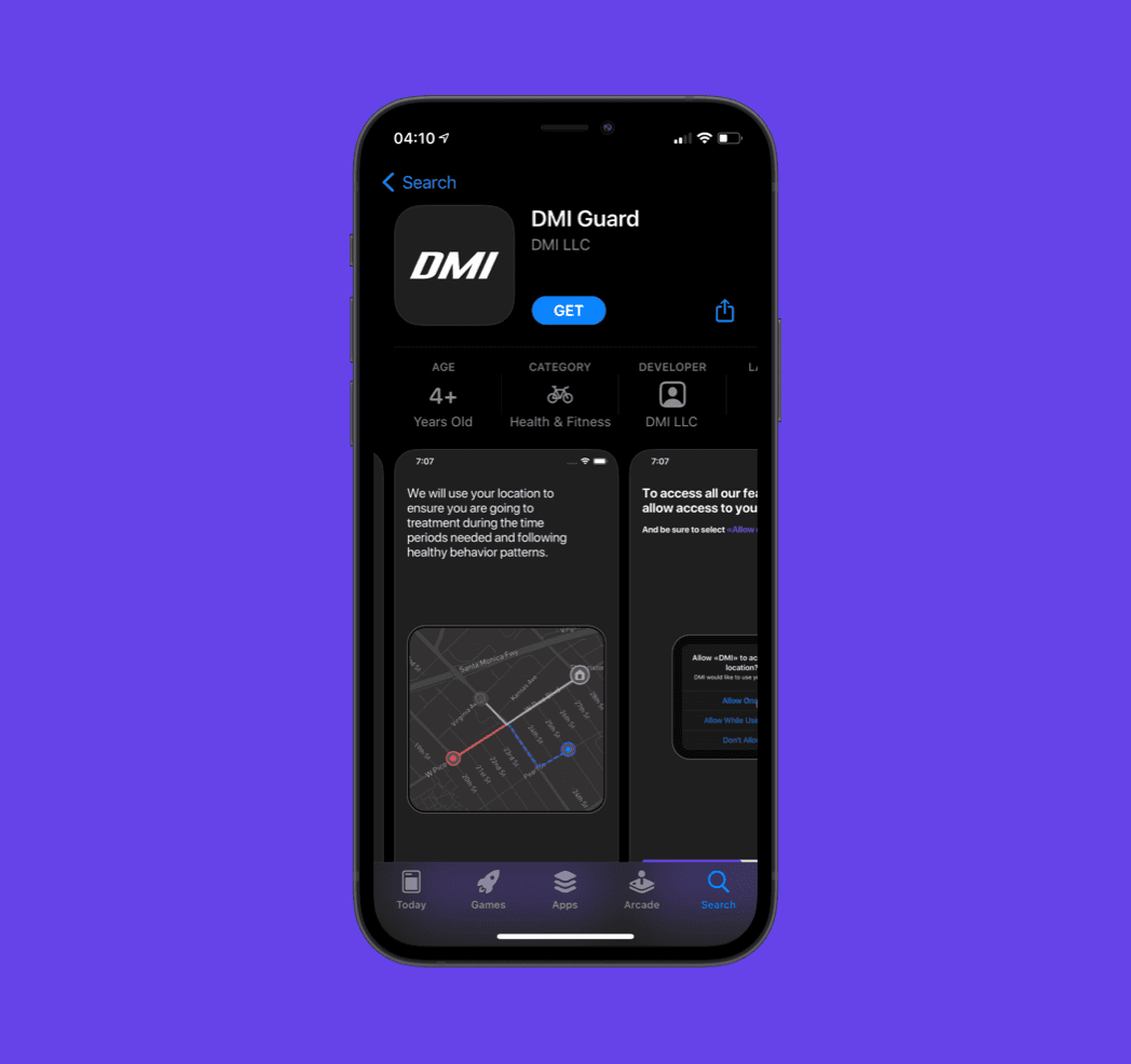 DMI app screenshot — Results